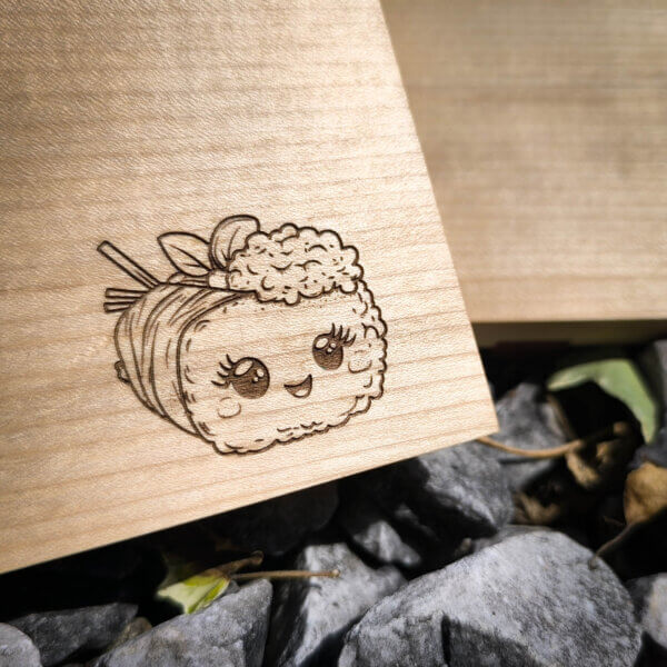 Sushi-Boards aus Ahorn und Doussié (Set à 2 Stk.) – Bild 3
